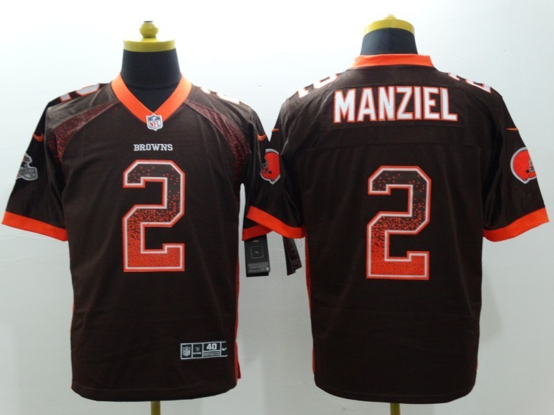 Men's Cleveland Browns Johnny Manziel #2 Brown Jersey